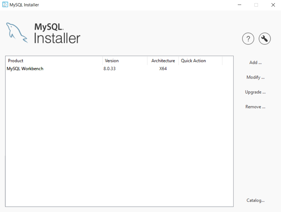 MySQL installation click Add to add mysql